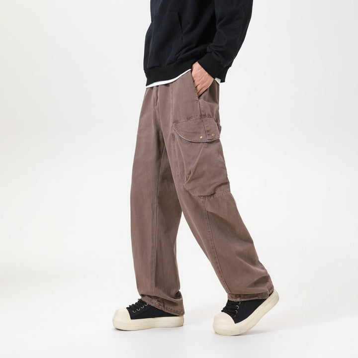 Herren Cargo-Hose im Utility-Look mit elastischem Bund und Knieabnähern Mune Fashion