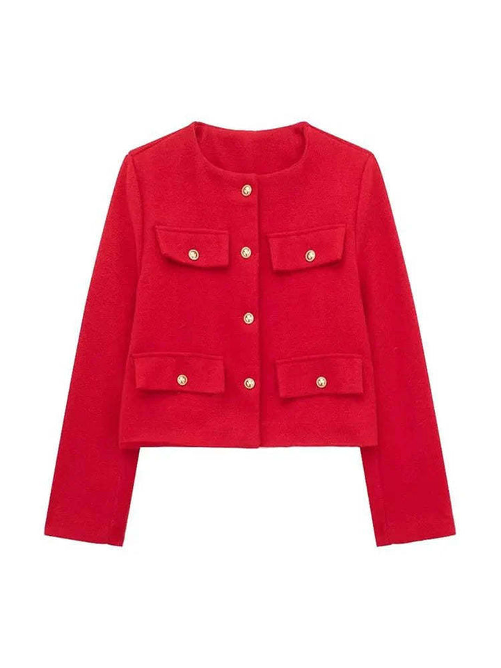 Ladies Stylish and Casual Short Jacket Mune Fashion