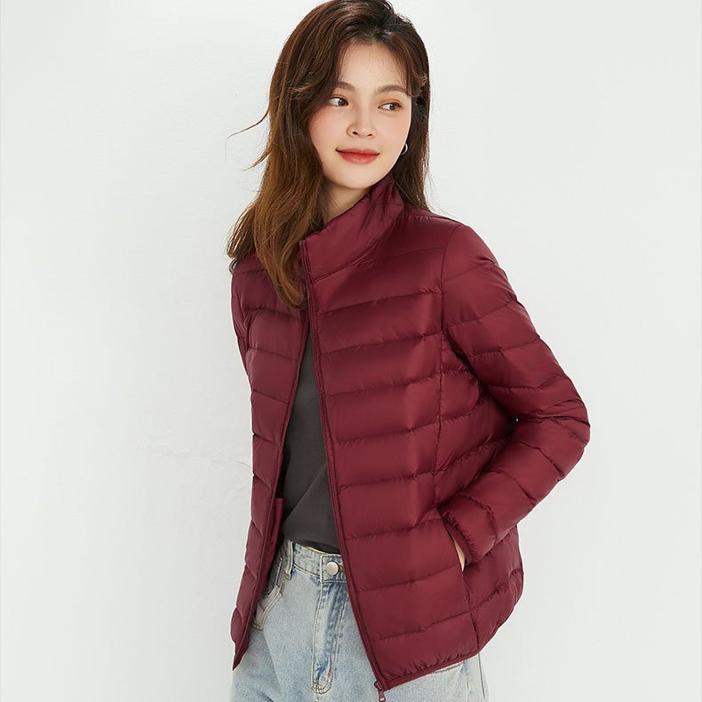 Women's Ultra-light Quilted Hooded Jacket with Ultra-flat Thermal Wadding Mune Fashion