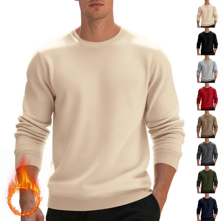Men's soft crewneck sweatshirt made of cotton blend with ribbed cuffs and relaxed fit Mune Fashion