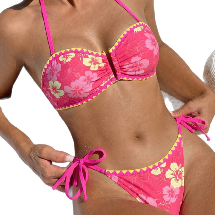 Ladies Floral Bandeau Bikini Mune Fashion