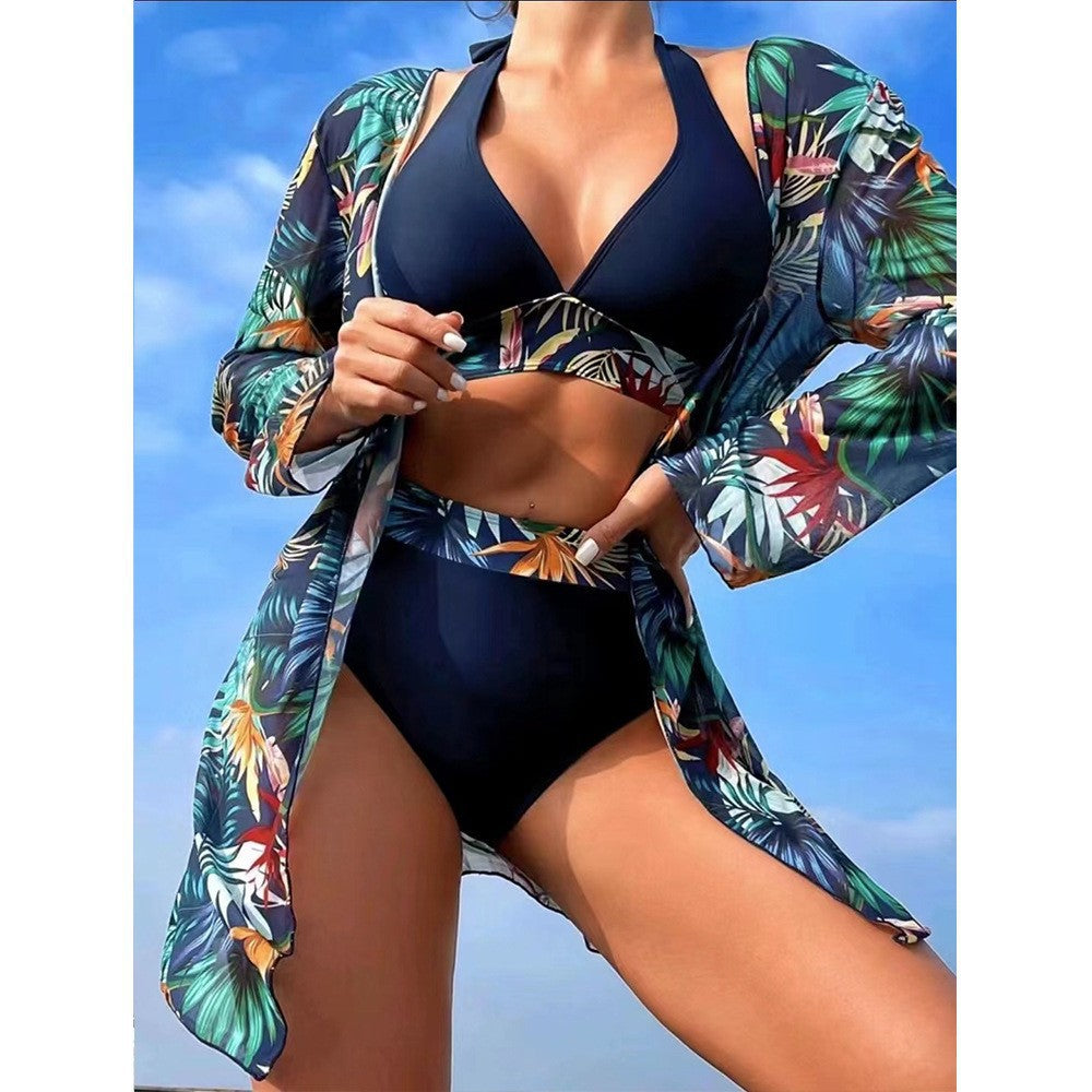 Women's Bikini Set with Floral Cover-Up Mune Fashion