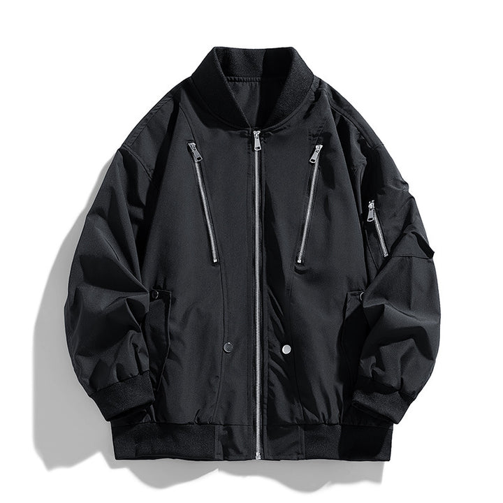 Women's Fashionable Bomber Jacket with Practical Zipper Pockets Mune Fashion