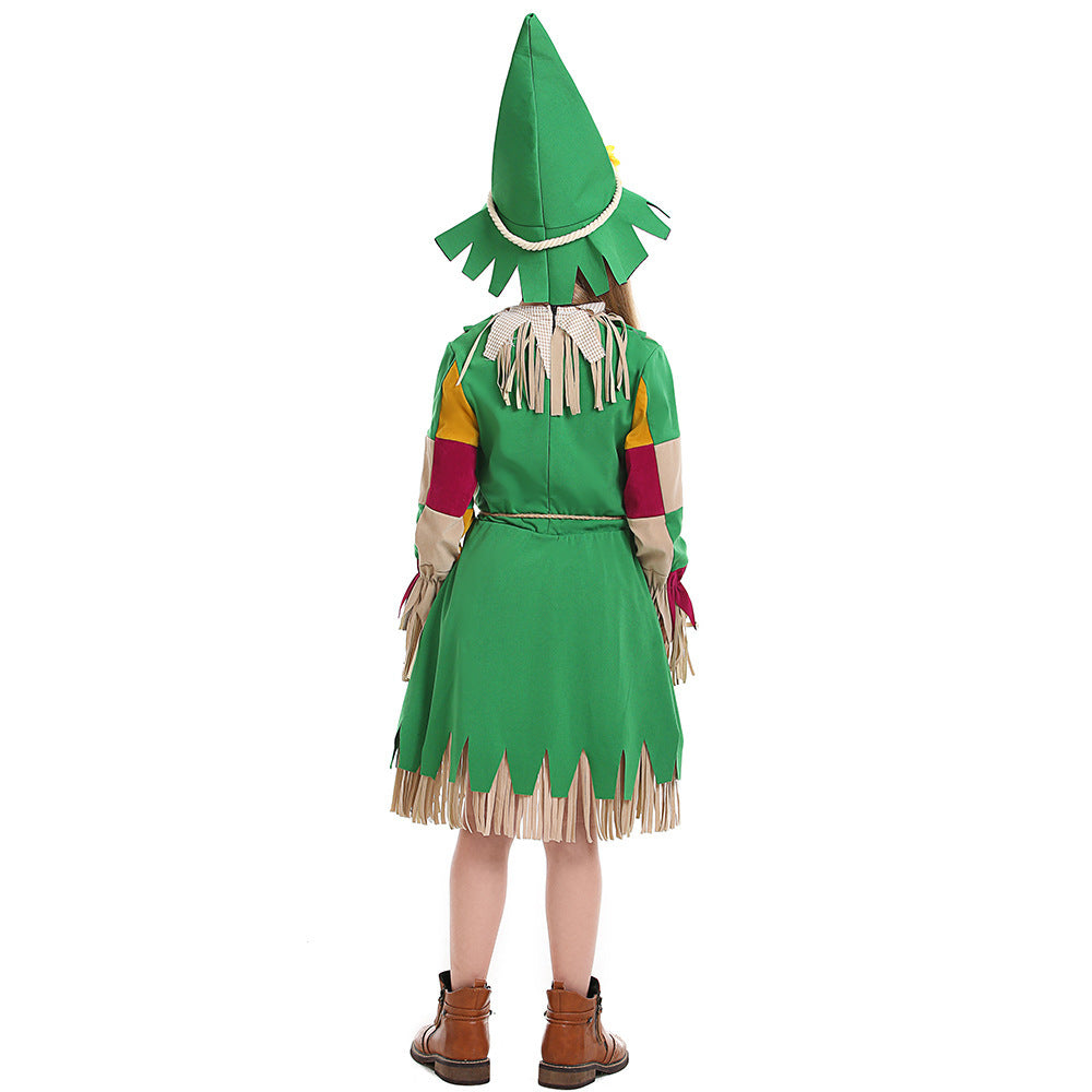 Girl costume as a whimsical scarecrow with fashionable details Mune Fashion