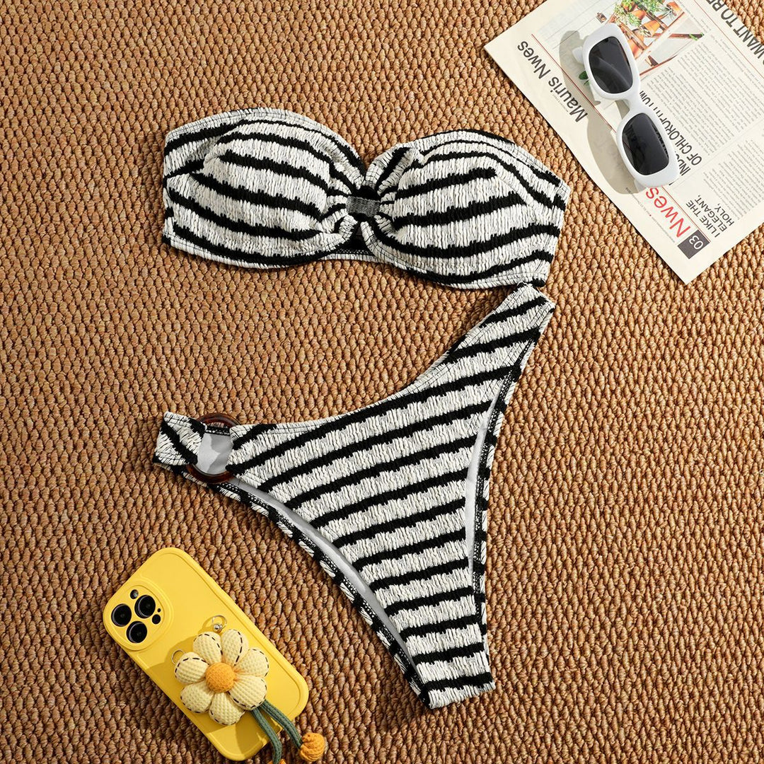 Ladies Bandeau Bikini with textured design Mune Fashion