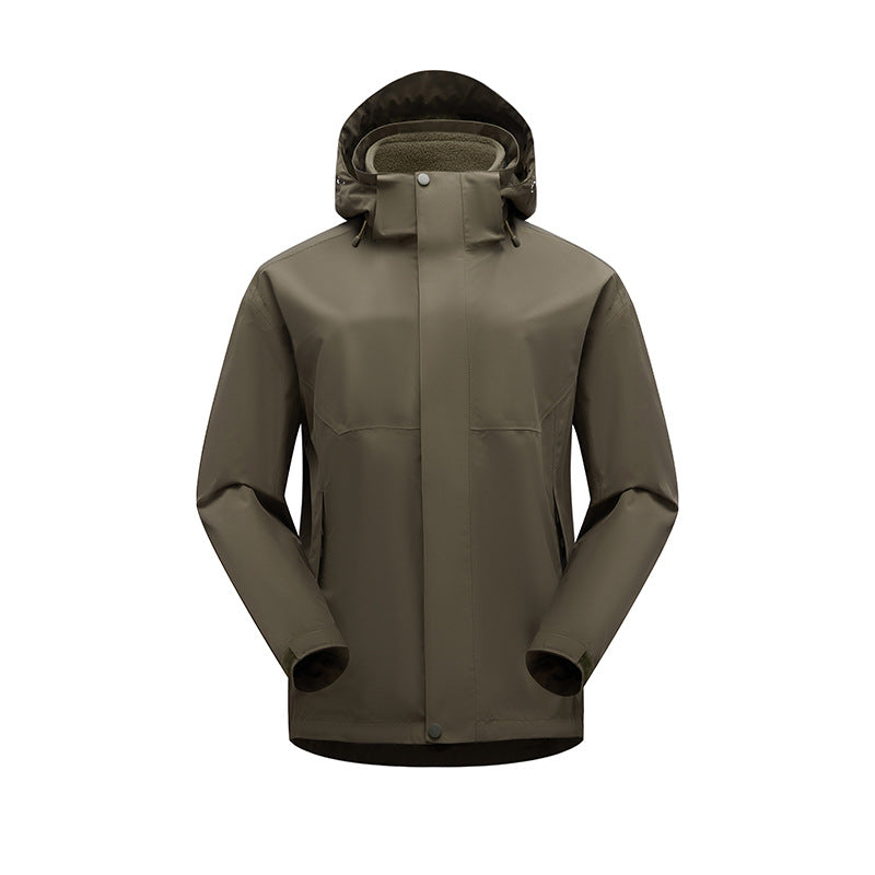 Men's nano matte waterproof urban outdoor jacket with taped seams, removable hood and fleece collar Mune Fashion