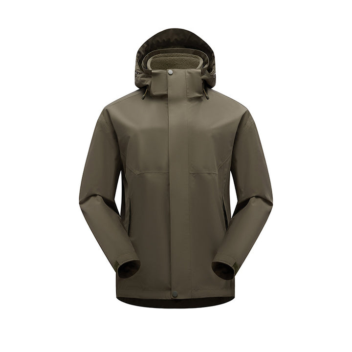 Men's nano matte waterproof urban outdoor jacket with taped seams, removable hood and fleece collar Mune Fashion