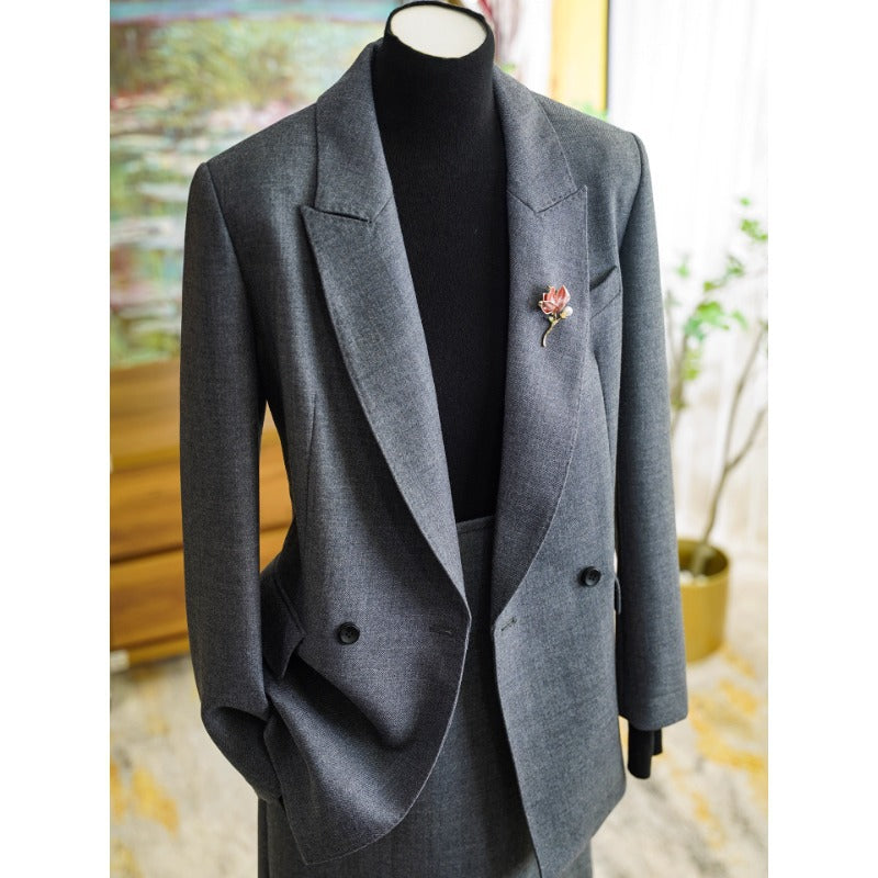 Ladies Elegant Blazer and Skirt Set Mune Fashion 1789268527