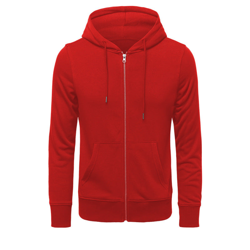 Men's narrow-cut zip hoodie with metal zipper, double-layer hood and kangaroo pocket Mune Fashion
