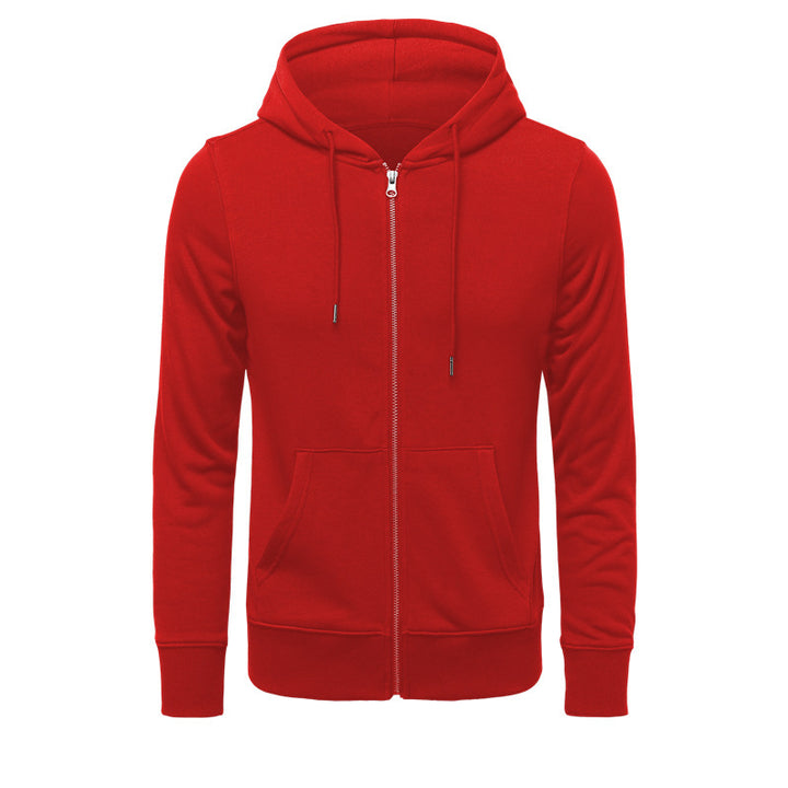 Men's narrow-cut zip hoodie with metal zipper, double-layer hood and kangaroo pocket Mune Fashion