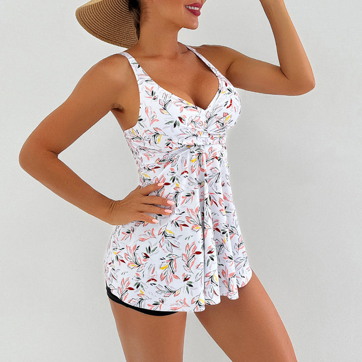 Ladies Beach Dress with Floral Wrap Design and Raffinated Ruffle Details Mune Fashion