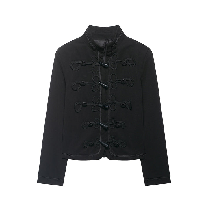 Women's short jacket in military style with cord frog closures Mune Fashion