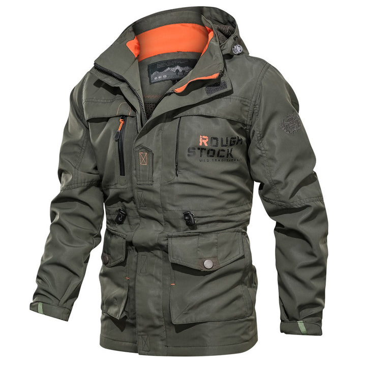 Men's field parka in utility style with hood, multiple pockets and drawstring Mune Fashion