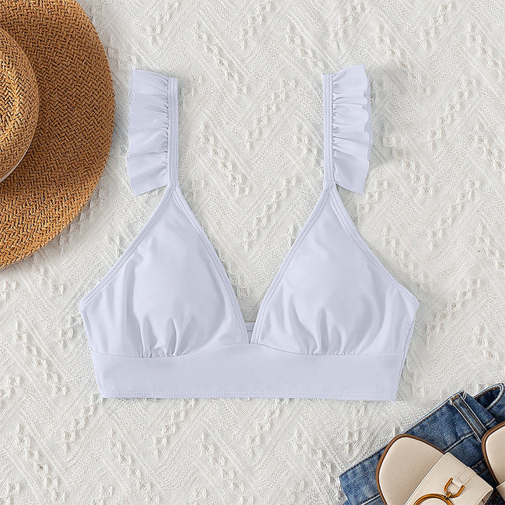 Women's triangle bikini top with ruffle details Mune Fashion