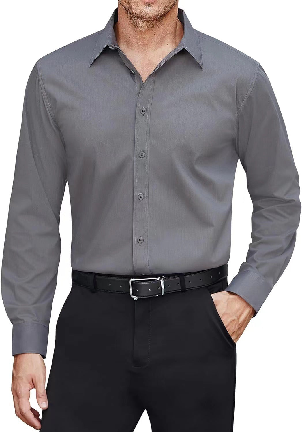 Men's tailored business shirt with Kent collar and easy-care cotton blend Mune Fashion