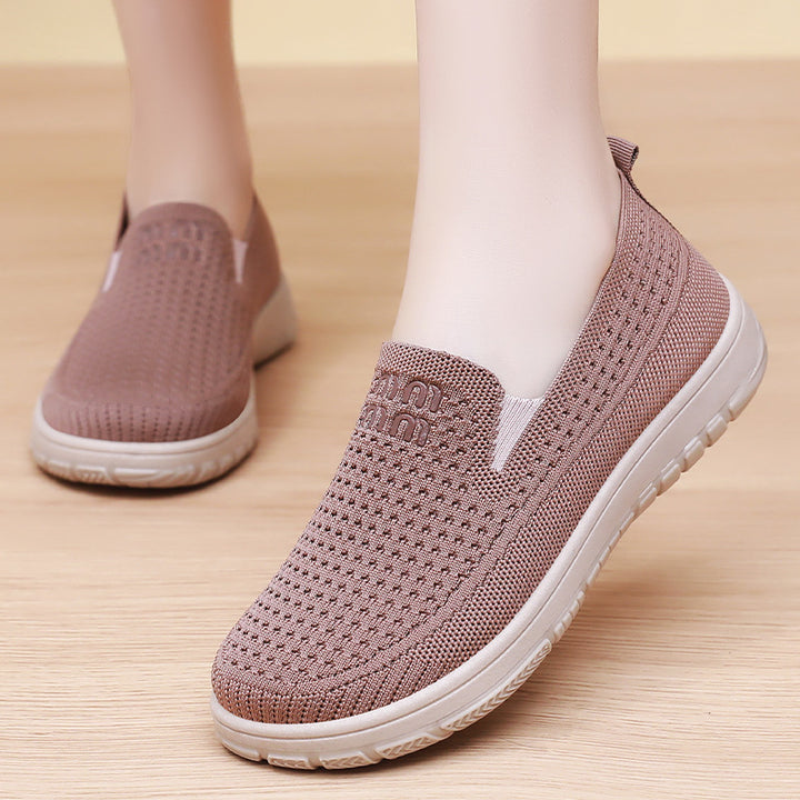 Women's seamless knitted slipper with elastic entry and orthopedic memory foam footbed support Mune Fashion