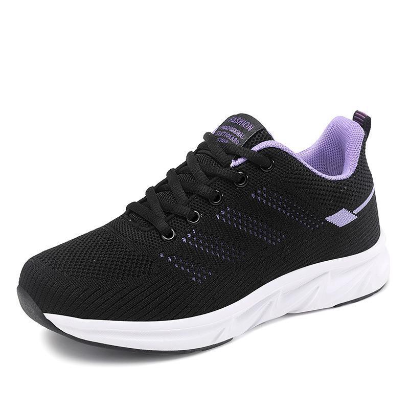Women's lightweight breathable knitted running shoes with viscoelastic insole and shock-absorbing midsole Mune Fashion