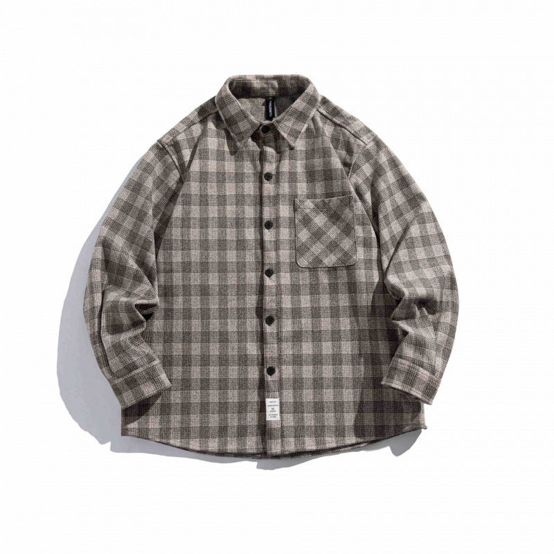 Unisex Boxy Checkered Overshirt made of soft Flannel with patch breast pocket Mune Fashion