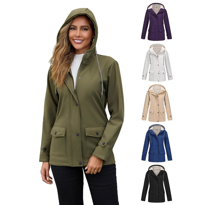 Women's Fashion Outdoor Jacket with Fleece Lining