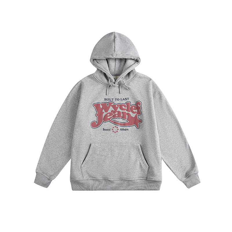 Unisex Oversize Hoodie with Vintage Logo Print and Kangaroo Pocket Mune Fashion