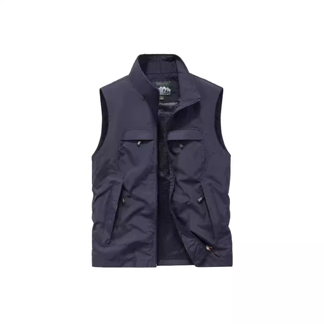 Men's Breathable Photographer Utility Vest with Mesh Lining and Multiple Pockets Mune Fashion