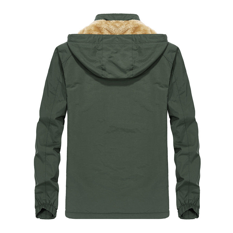 Men's Windproof Softshell Hooded Jacket with Thermal Teddy Lining Mune Fashion