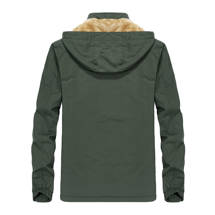 Men's Windproof Softshell Hooded Jacket with Thermal Teddy Lining Mune Fashion