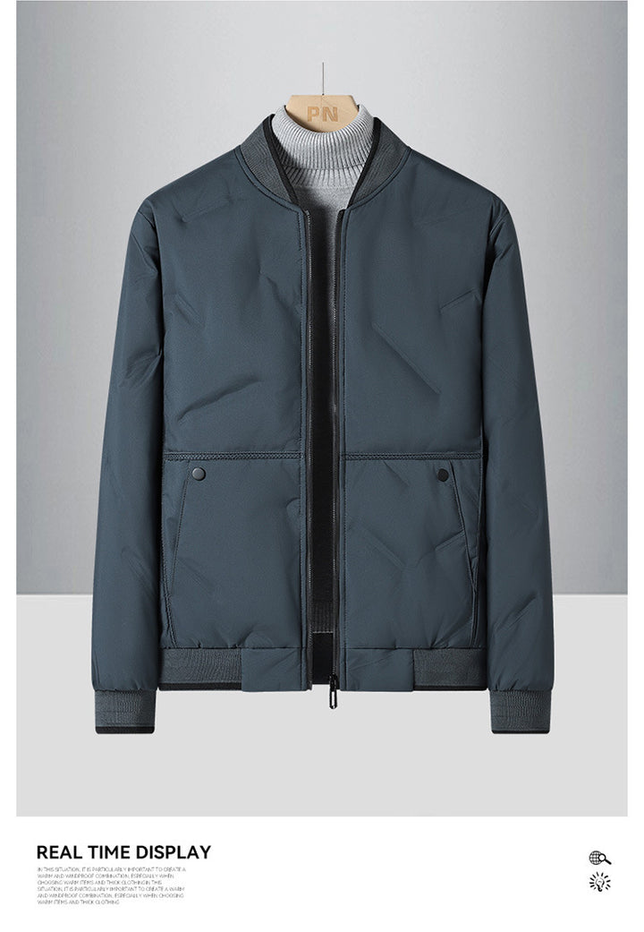 Men's Lightweight Transition Jacket with High Stand Collar and Practical Pockets Mune Fashion