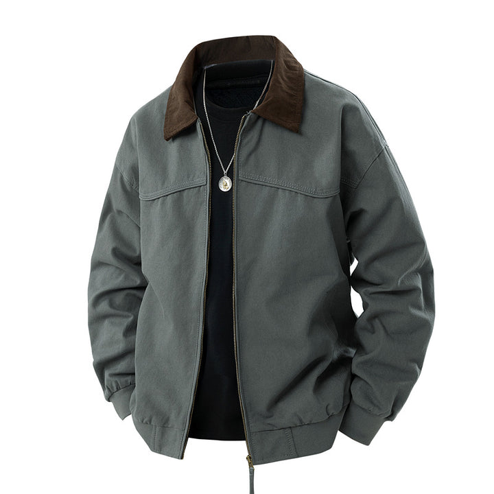 Men's Casual Jacket with Foldable Collar Mune Fashion