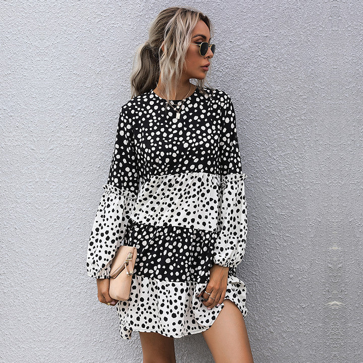 Women Playful Maxi Dress with Dots Mune Fashion
