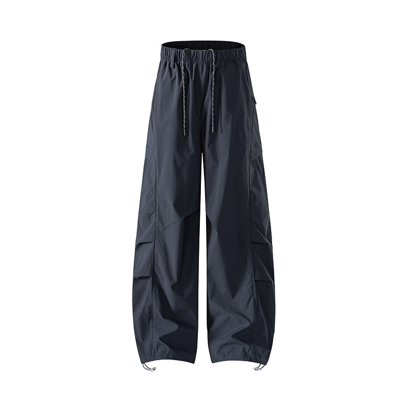Men's Tech Cargo Pants made of wind and water-repellent nylon with elastic waistband & multifunctional pockets Mune Fashion