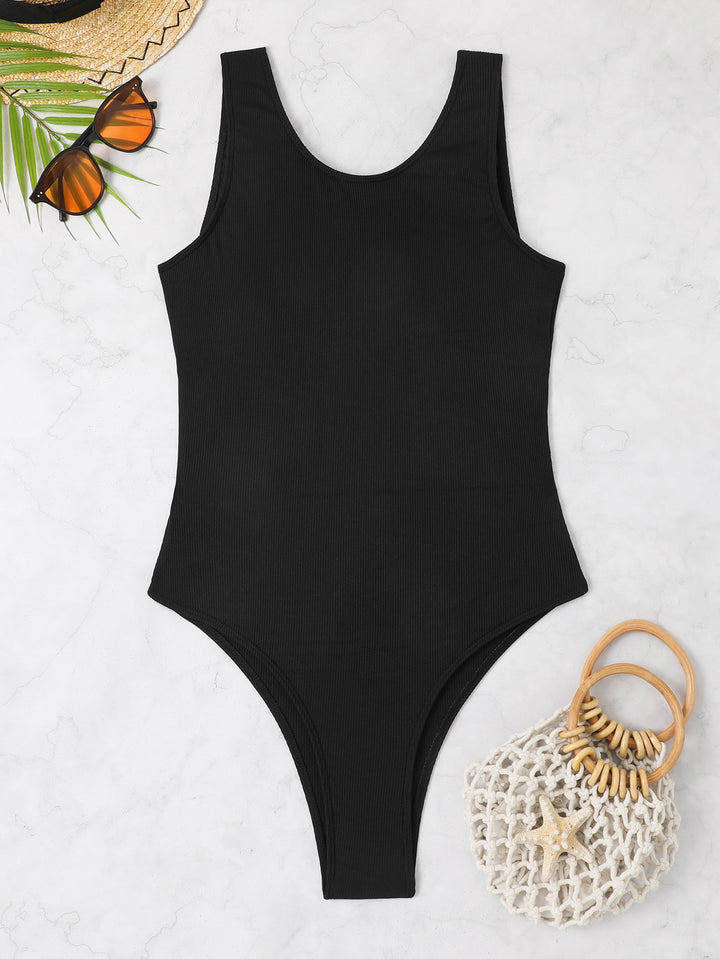 Women's One-Piece Swimsuit with Sporty Ribbed Design Mune Fashion