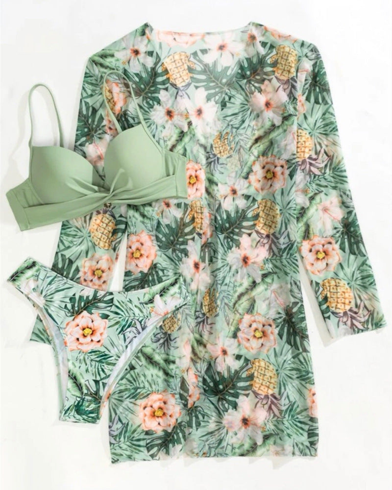 Women's Beach Cover-Up with Floral Pattern Mune Fashion