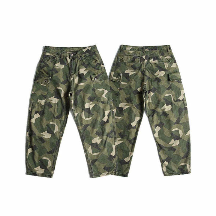 Men's Cargo Pants with Camouflage Print Mune Fashion