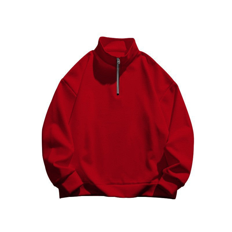 Unisex Relax-Halfzip-Sweatshirt with high stand-up collar, raglan sleeves and slightly brushed inside Mune Fashion