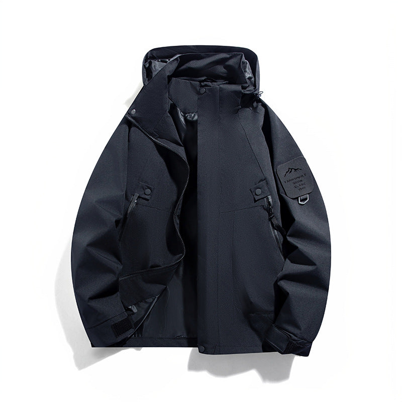 Men's wind and waterproof functional parka with zippered pockets and adjustable hood Mune Fashion