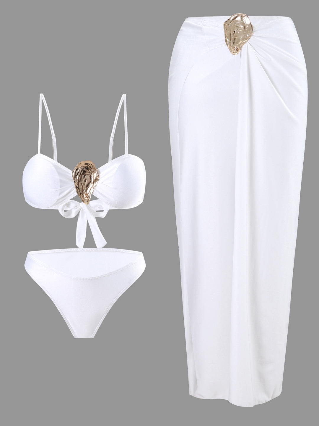 Ladies Bikini Set with elegant wrap skirt Mune Fashion