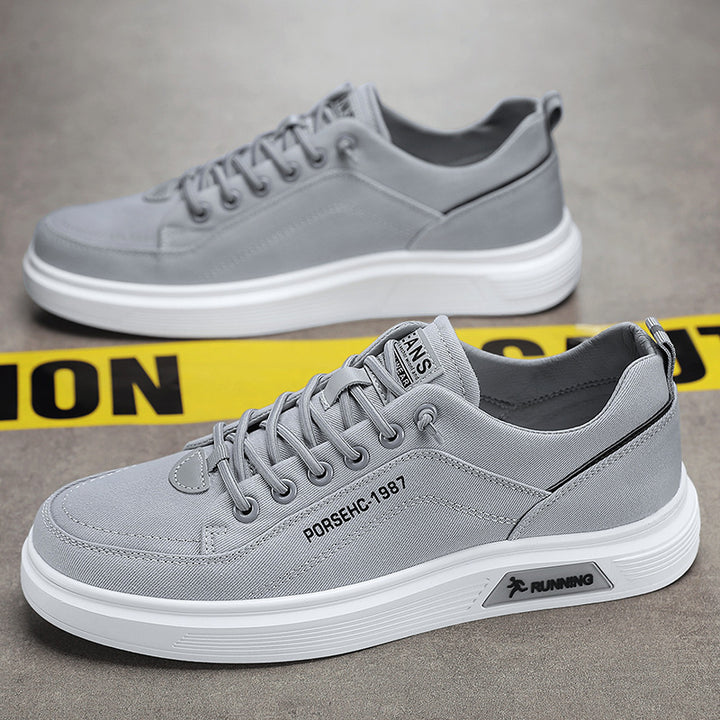 Unisex lightweight canvas sneakers with elevated platform sole and breathable textile upper Mune Fashion