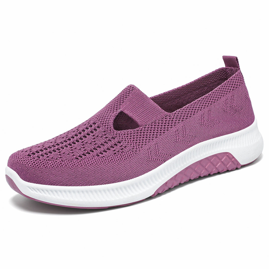 Women's nano elastic knit slippers with perforated breathable mesh and cushioning lightweight sole Mune Fashion