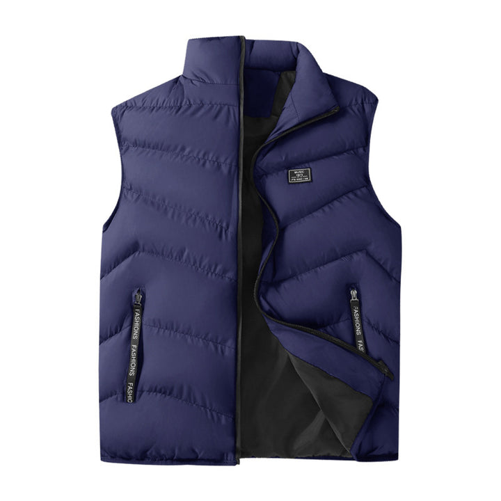 Men's Packable Microfiber Puffer Vest with Thermal Insulation, High Collar and Secure Zipper Pockets Mune Fashion
