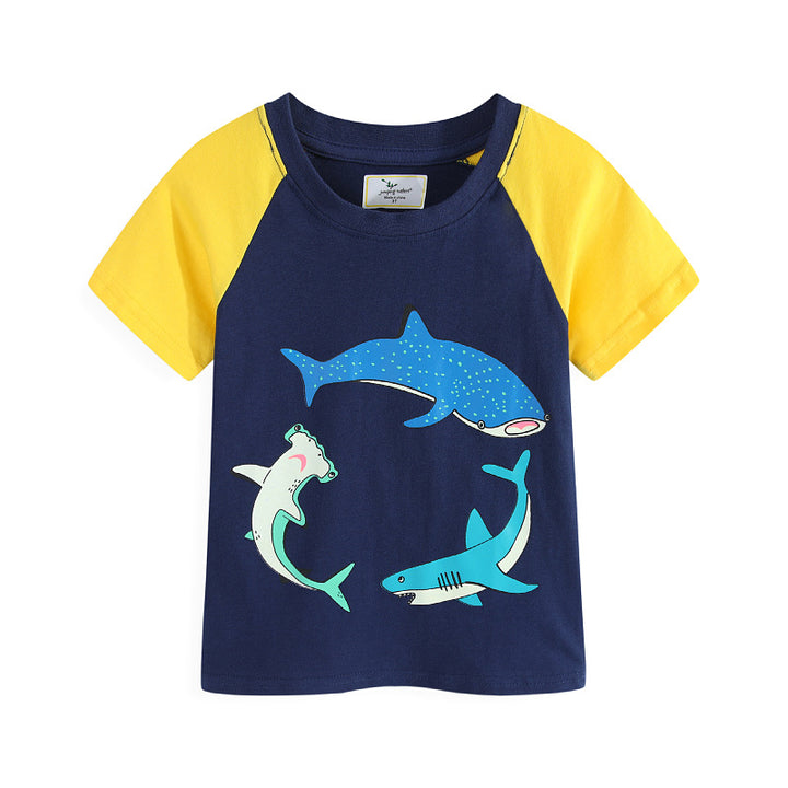 Boys T-shirt with luminous shark motif Mune Fashion