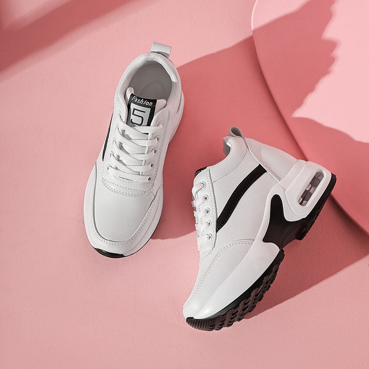 Women's urban platform sneaker with air-molded midsole and curved side application Mune Fashion
