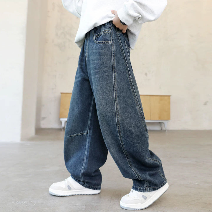 Women Casual Oversized Jeans Mune Fashion