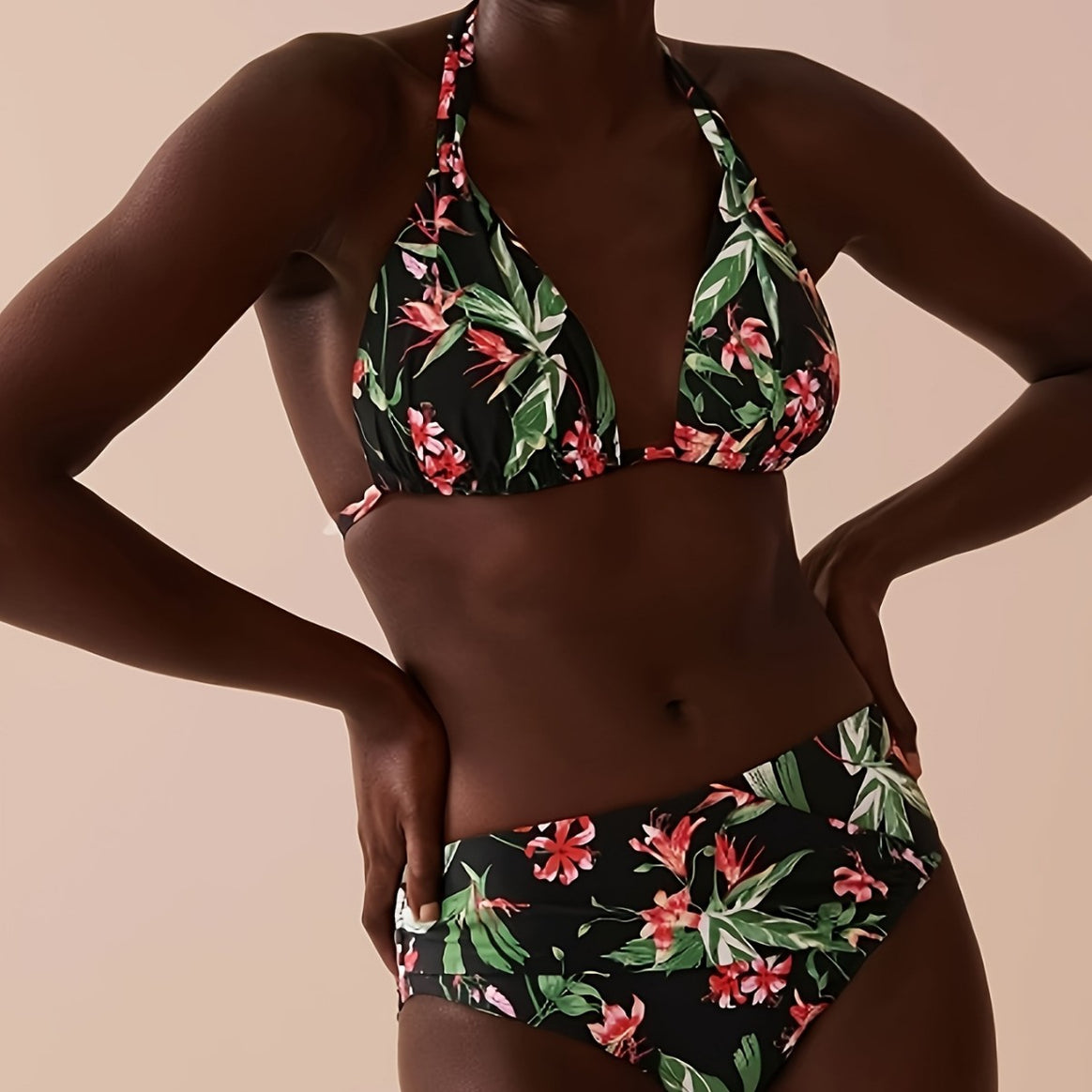 Women Colorful Patterned Triangle Bikini Mune Fashion