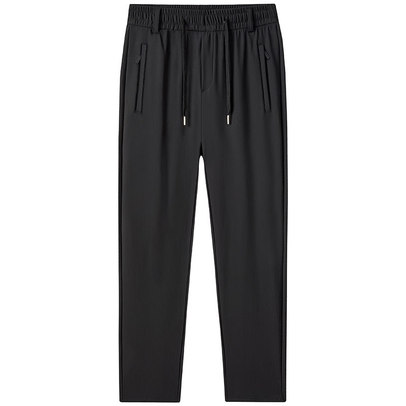 Men's Performance Jogging Pants in Straight Fit with Elastic Tunnel Drawstring and Concealed Zip Pocket Mune Fashion