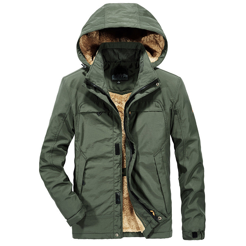 Men's Warm Padded Winter Jacket with Hood and Teddy Lining Mune Fashion