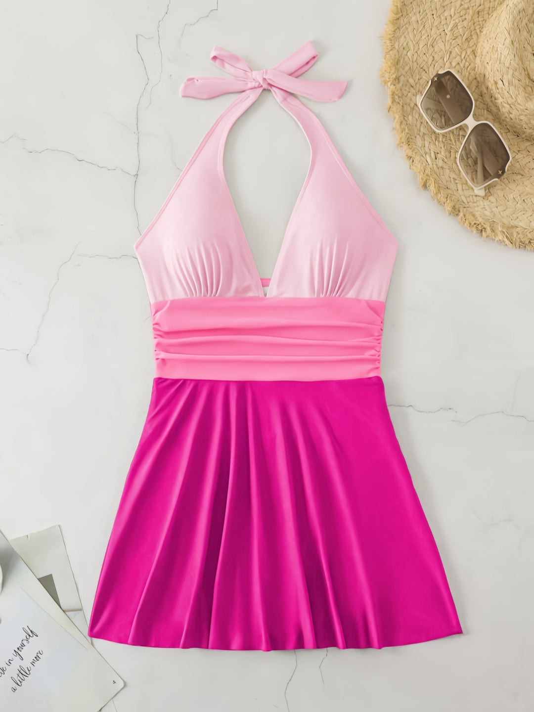 Women's Flowing Swimsuit with Deep V-Neck Mune Fashion