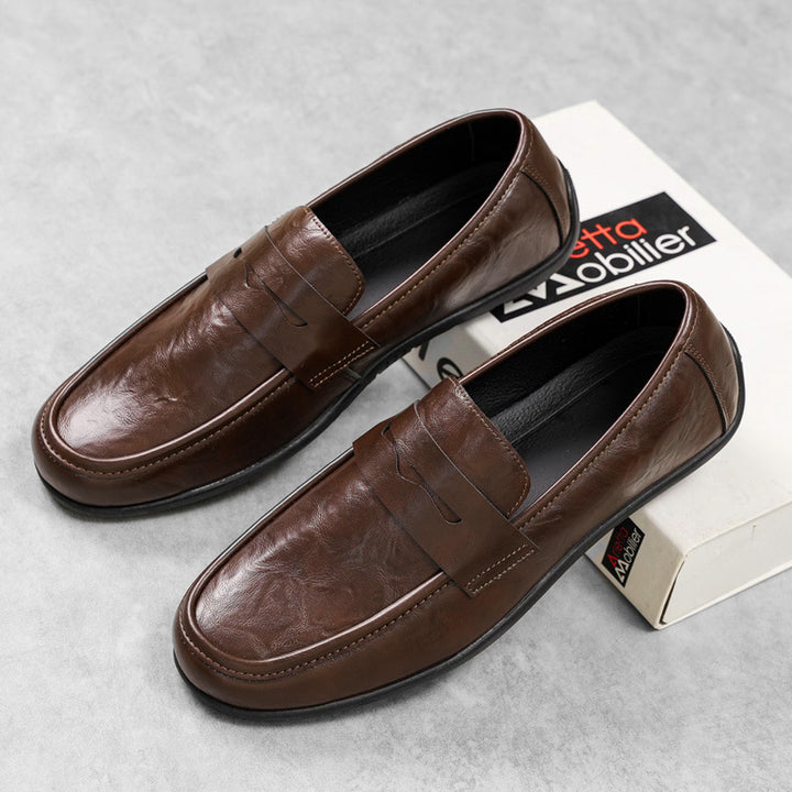 Men's elegant loafers with fine detail stitching Mune Fashion