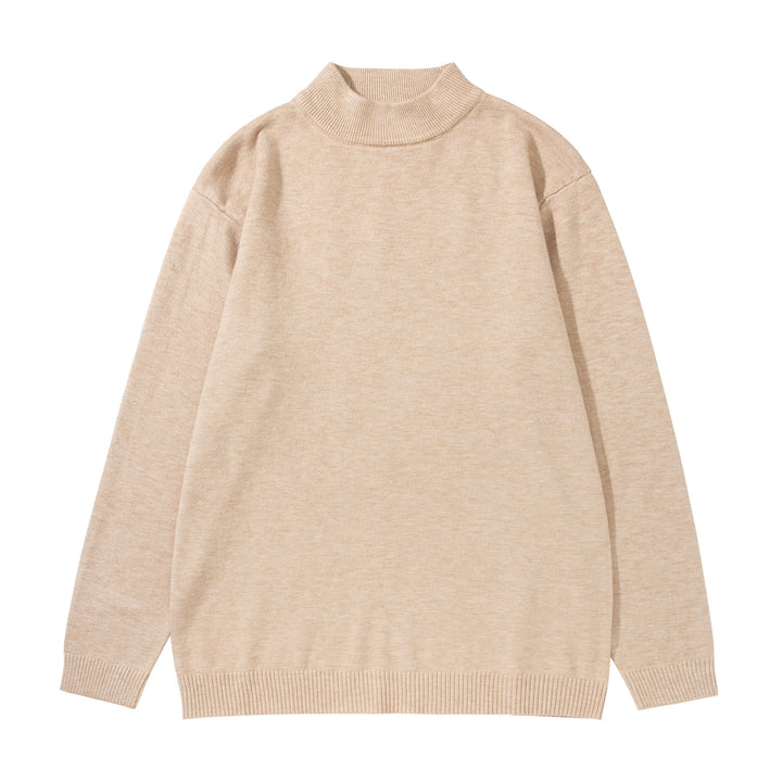 Unisex Minimalist Fine Knit Mockneck with Extra Wide Ribbed Hem Mune Fashion