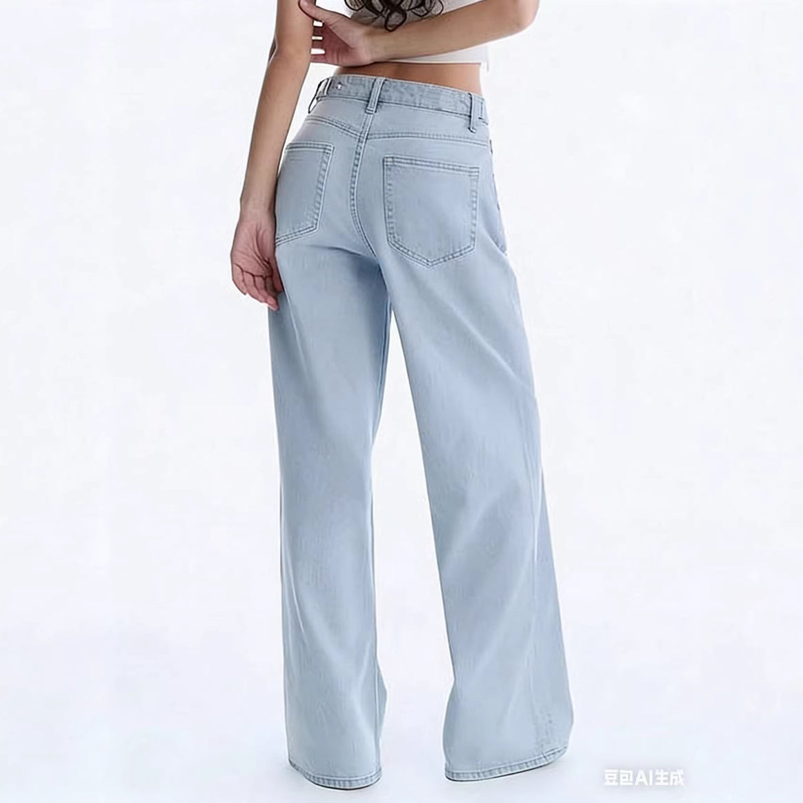 Ladies Wide High-Waist Pants with Flowing Leg Cut Mune Fashion